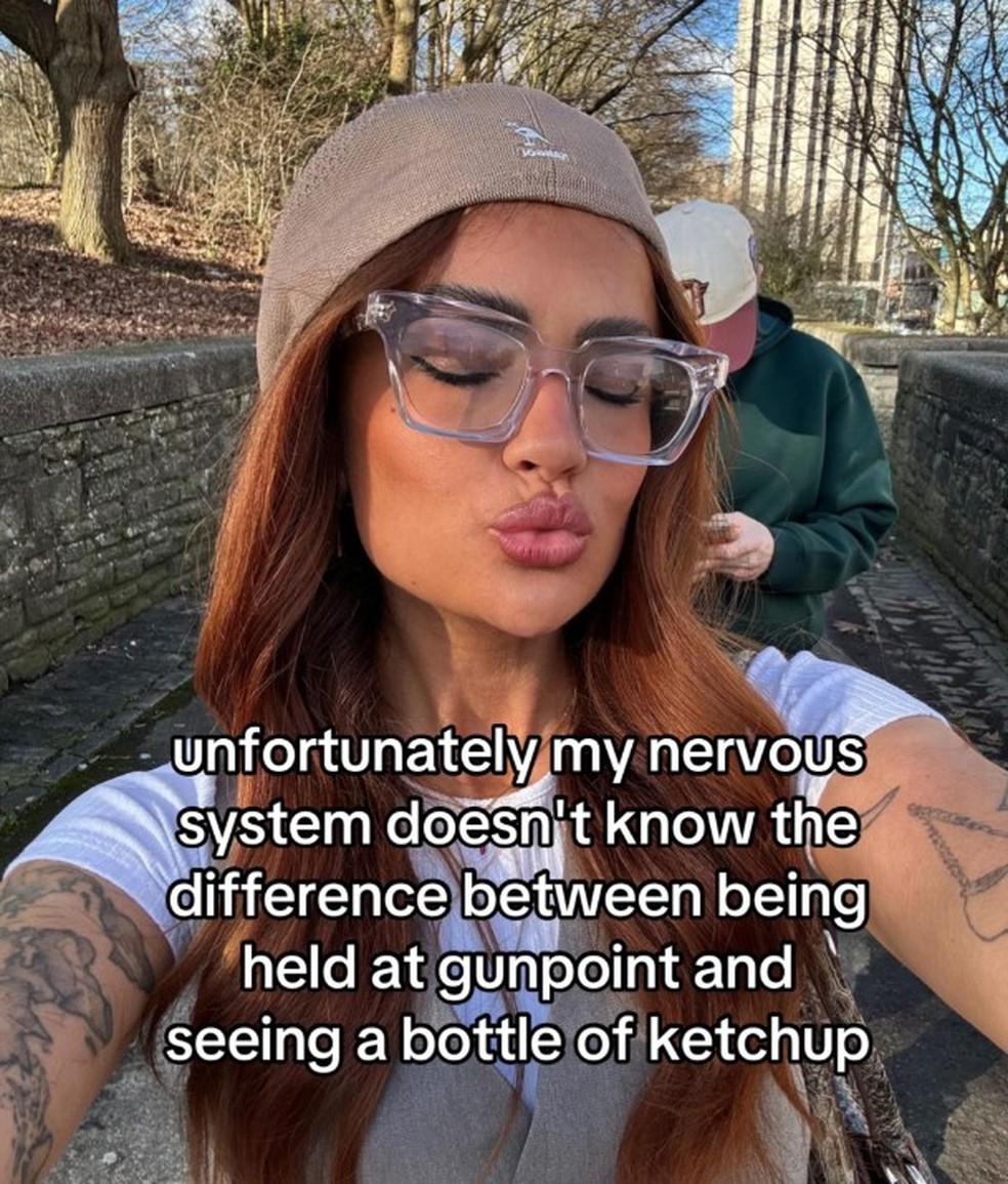 Leigh Woodman tem fobia a ketchup &mdash; Foto: Reprodu&ccedil;&atilde;o/TikTok