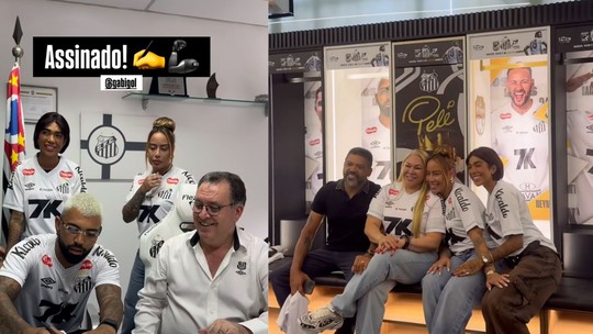 Rafaella Santos prestigia retorno de Gabigol ao Santos e celebra união familiar