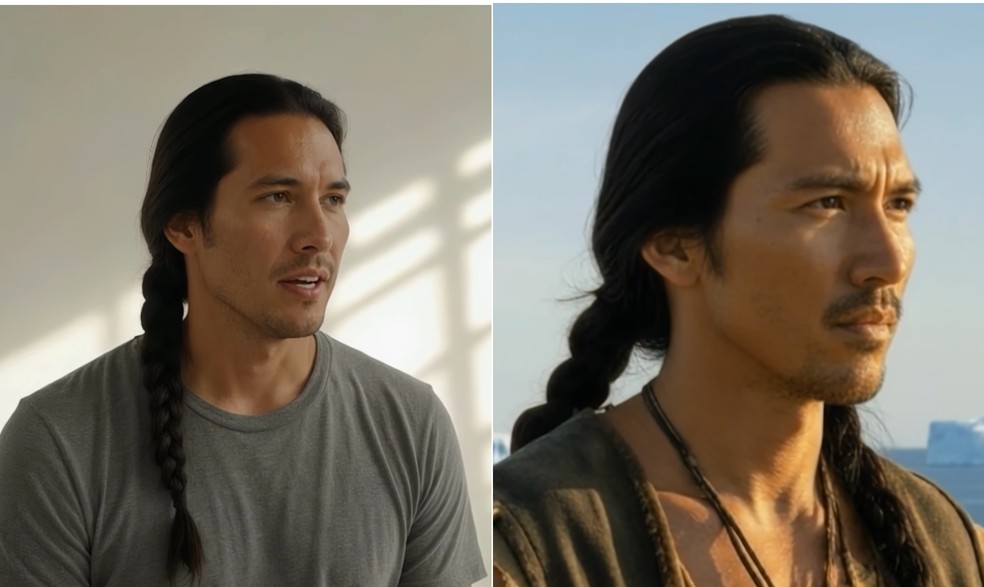 Numa cena, um rabo de cavalo; na outra, crescimento acelerado: já são dois — Foto: Reprodução/Youtube/AiMation Studios