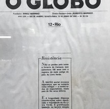 O Globo destaca resistência da livraria aos 150 anos — Foto: Reprodução