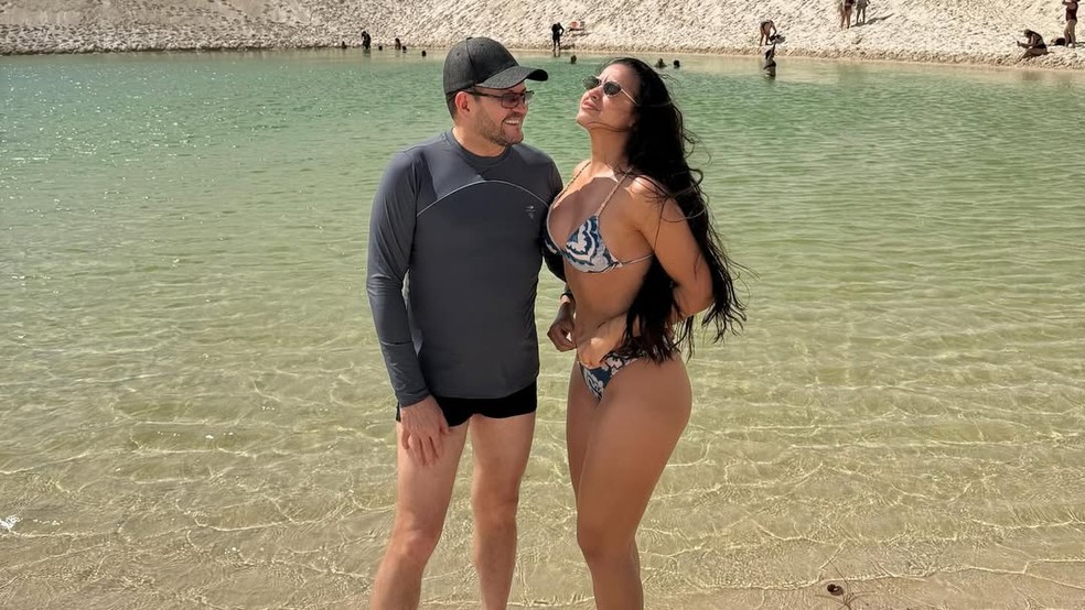 Ximbinha mostra férias românticas com a mulher no Maranhão — Foto: Instagram