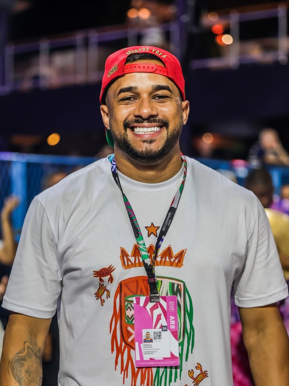 Mestre Fafá é o mestre de bateria da Grande Rio — Foto: Rafael Arantes/Grande Rio