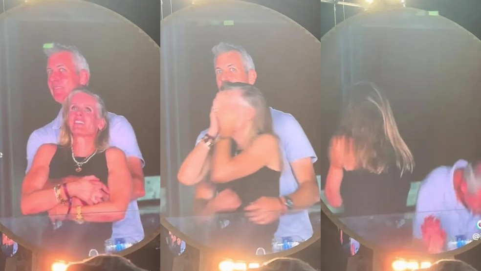 CEO Andy Byron é visto abraçado com funcionária — Foto: Reprodução/TikTok