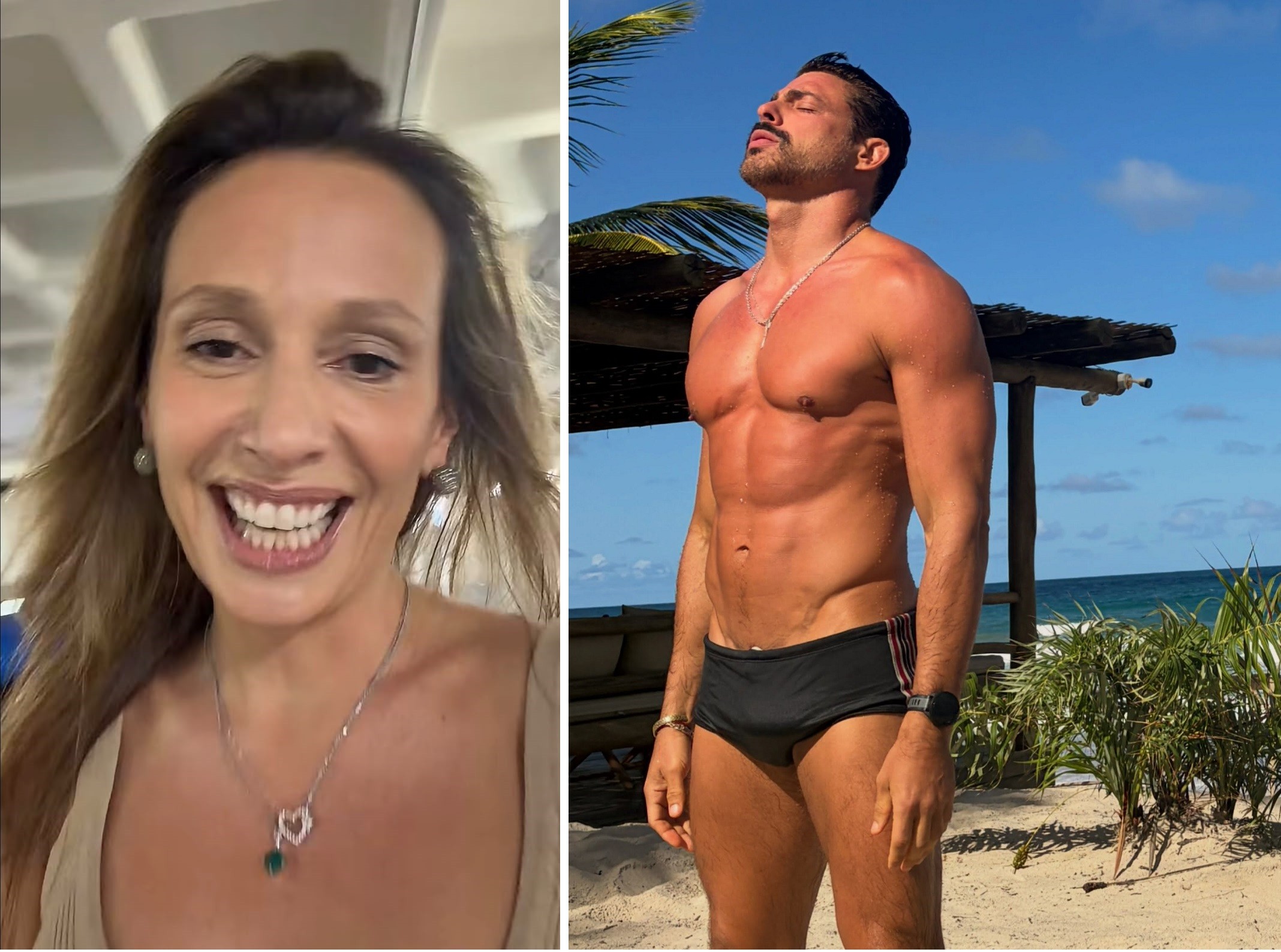 Luisa Mell faz piada com Cauã Reymond sobre affair com 'novinha': 'DiCaprio brasileiro'