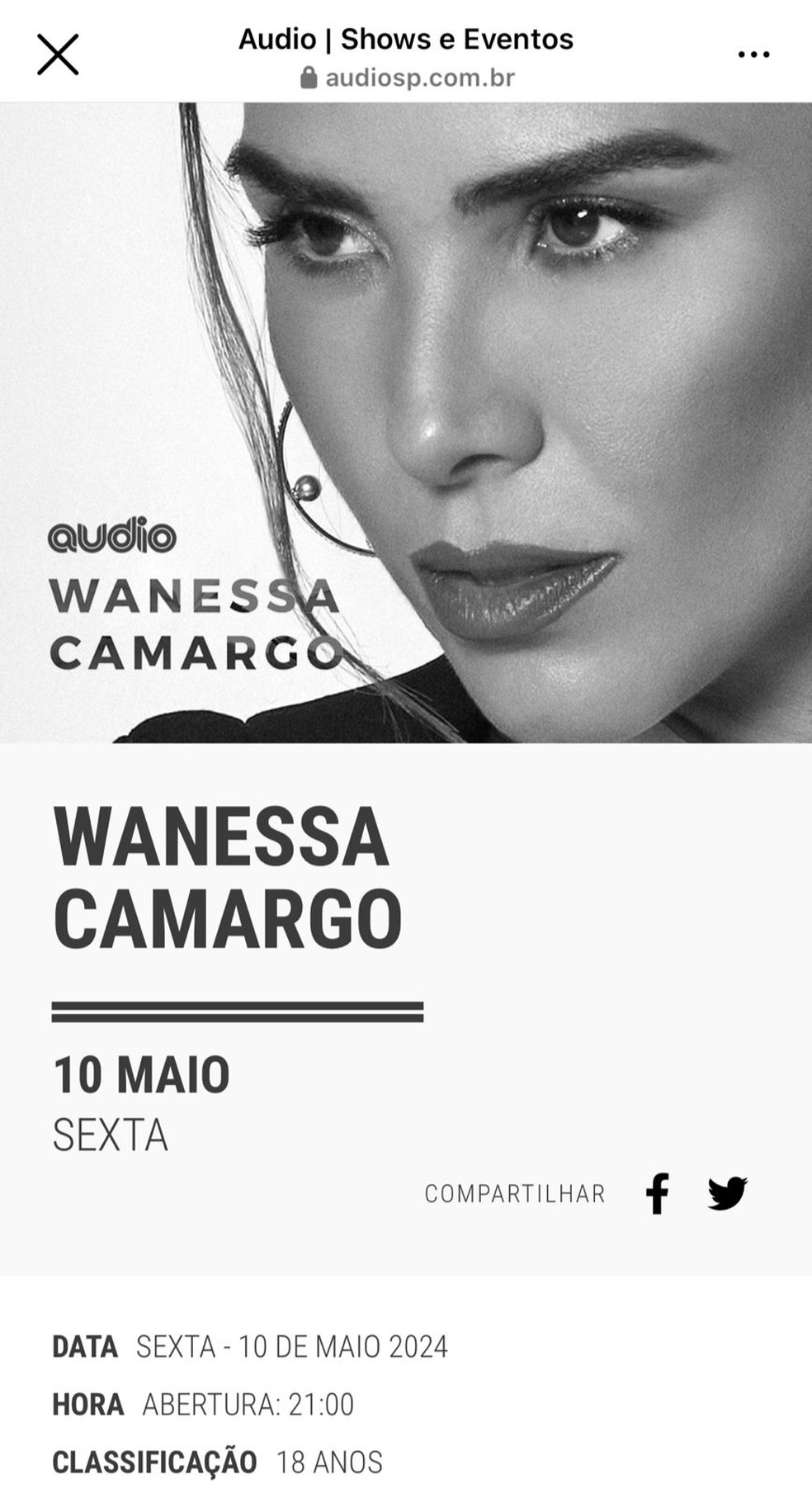 Wanessa Camargo marca primeiro show após o ‘BBB 24’ com ingressos a partir de R$ 70 — Foto: Reprodução