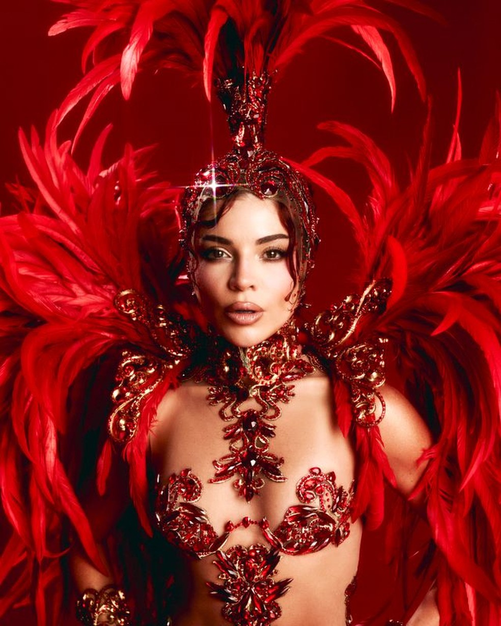 Gkay estreia no carnaval carioca como musa do Salgueiro — Foto: Igor Melo/ div