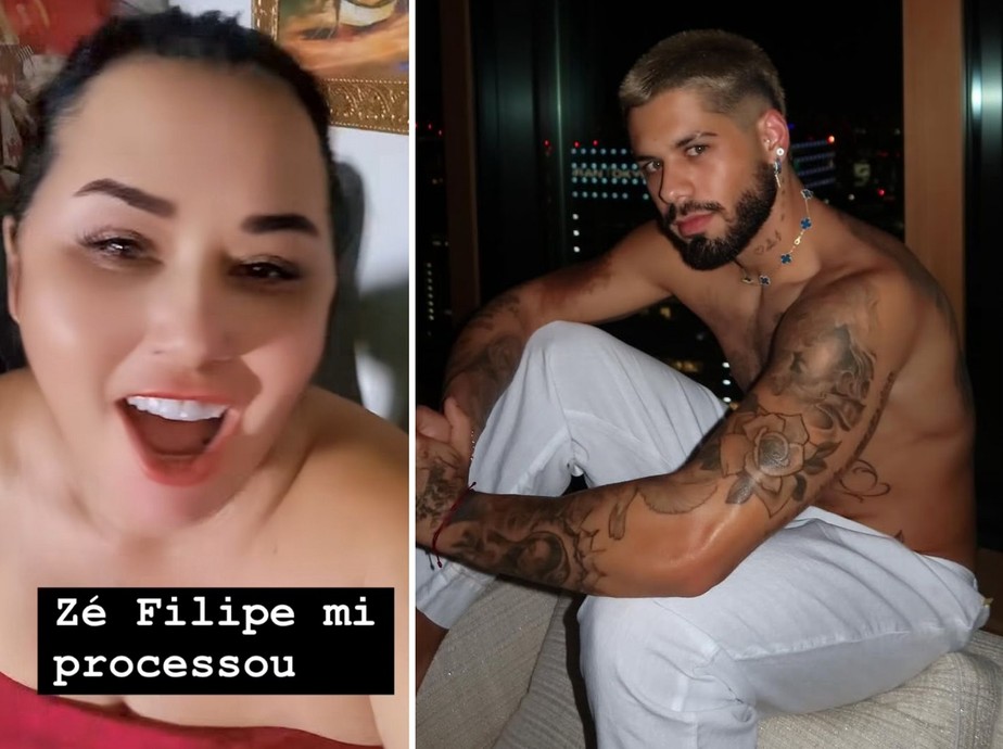 Zé Felipe processa ex de Luciano Camargo por dizer que ele é gay, e ela debocha: 'Tenho como provar'