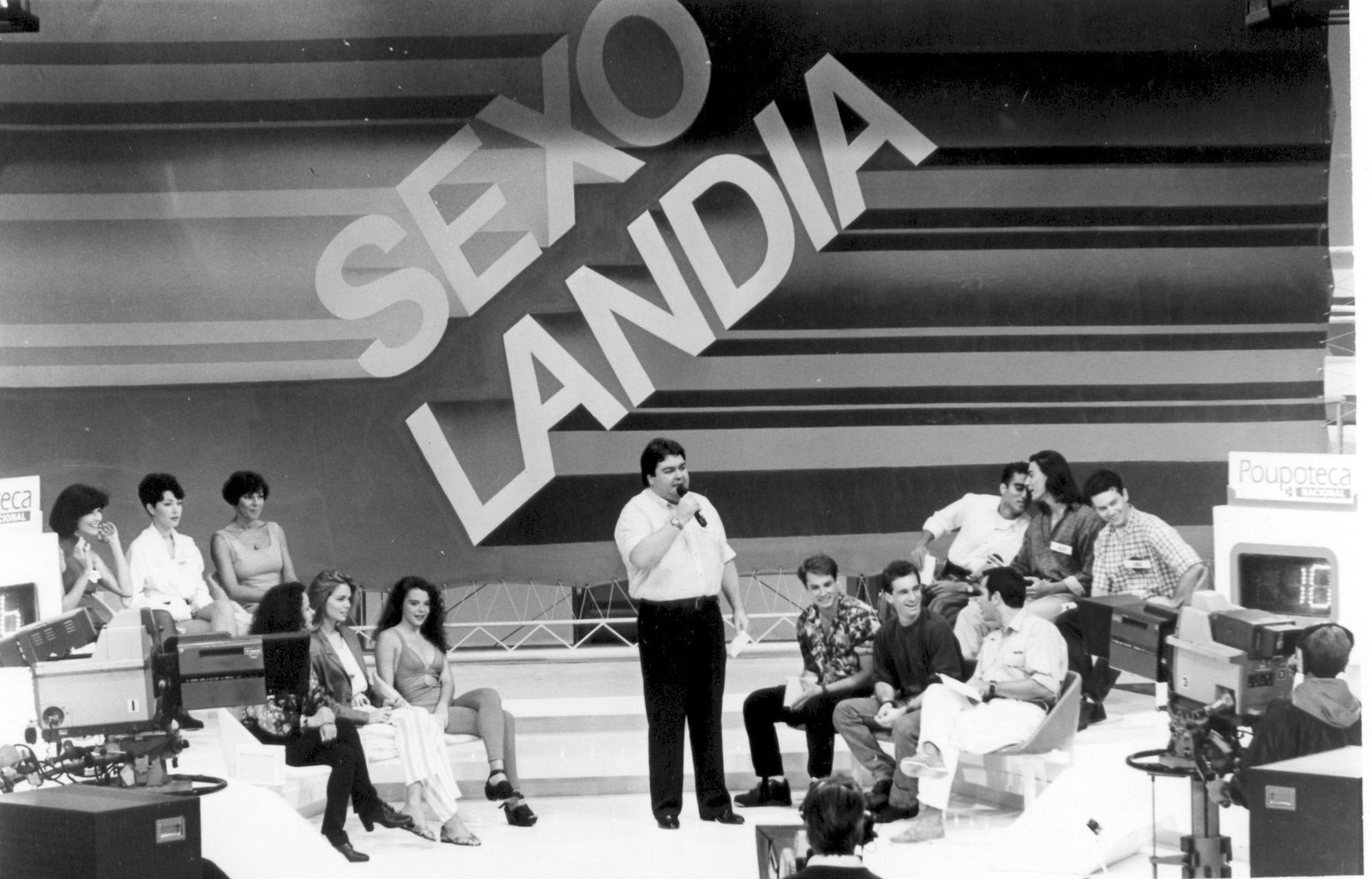 Quadro "Sexolândia" expunha intimidade de atrizes e atores (1993) — Foto: TV Globo/Divulgação