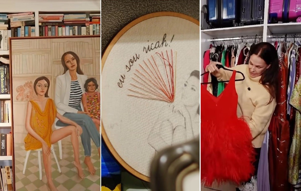Carolina Ferraz mostra detalhes de apartamento em SP e abre seu closet: 