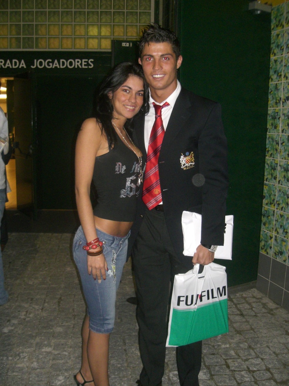 Eliza Samudio e Cristiano Ronaldo em Portugal — Foto: arquivo pessoal