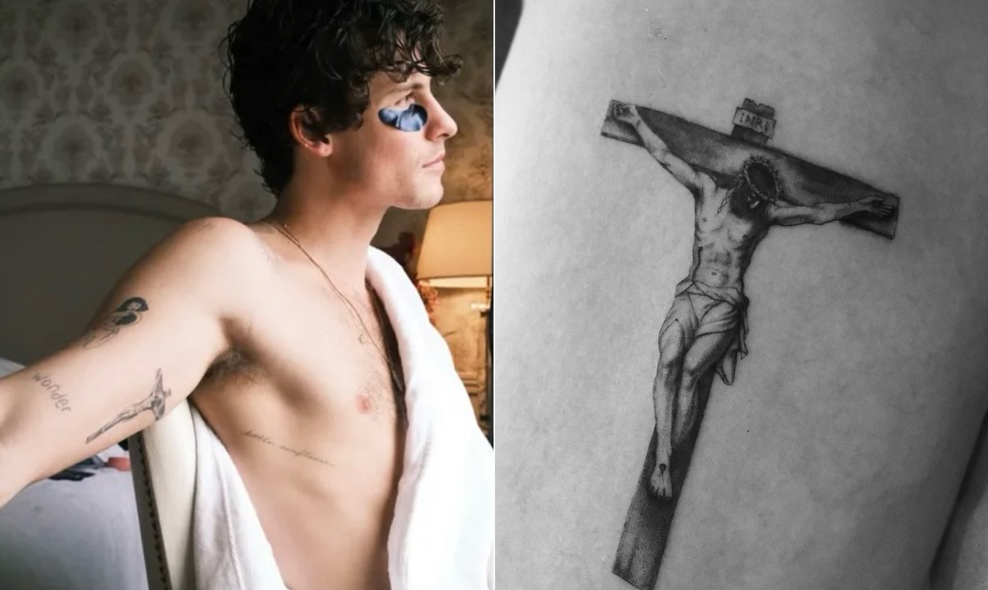 Shawn Mendes faz nova tatuagem com desenho de Jesus Cristo no braço; veja