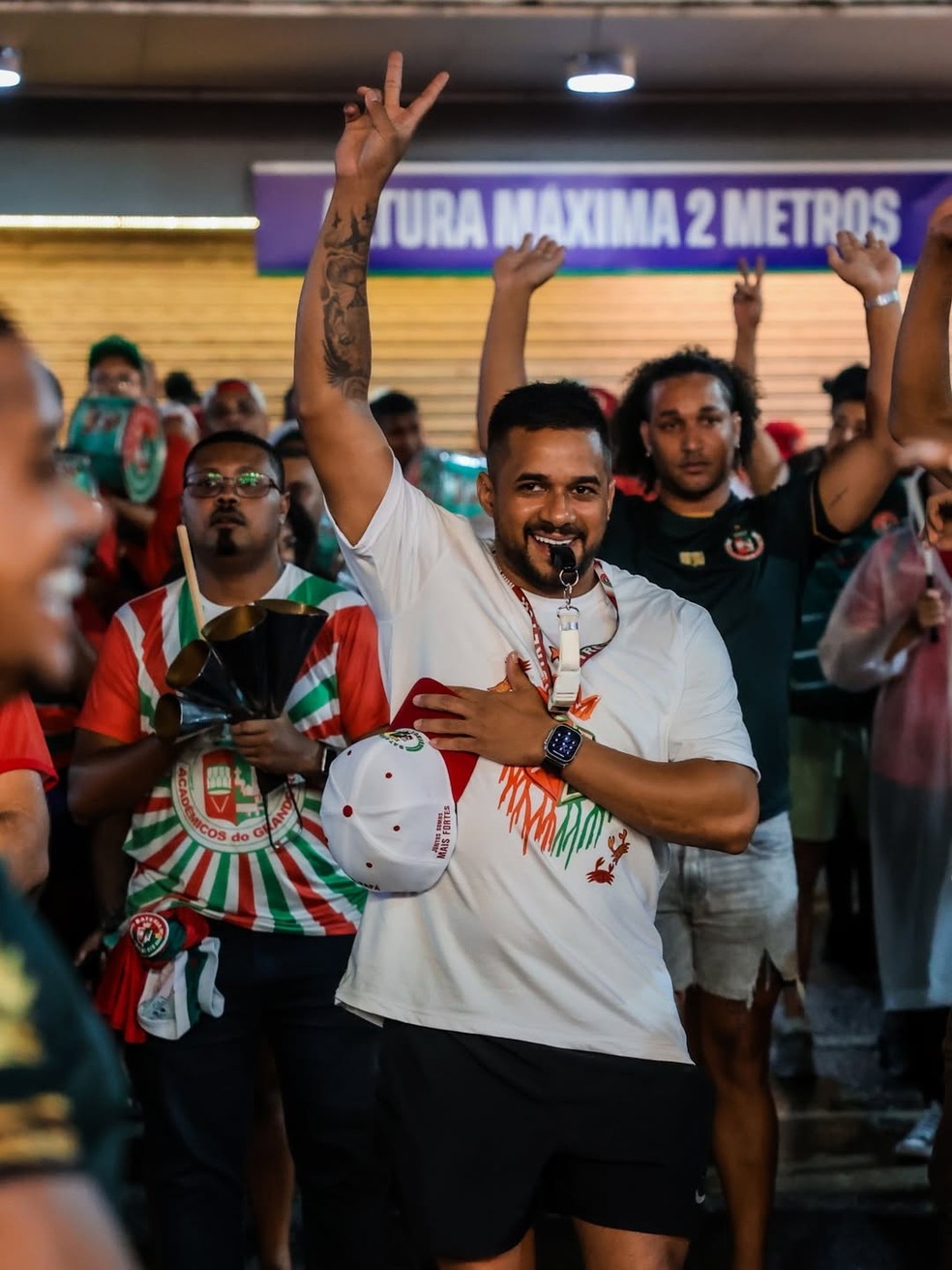Mestre Fafá é o mestre de bateria da Grande Rio — Foto: Rafael Arantes/Grande Rio