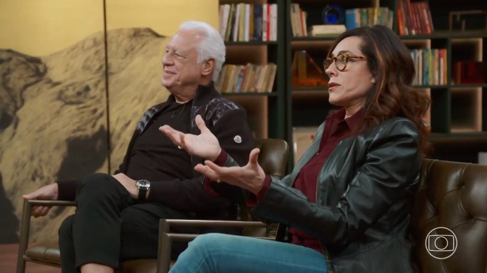 Christiane Torloni e Antonio Fagundes no 'Conversa com Bial' — Foto: Reprodução