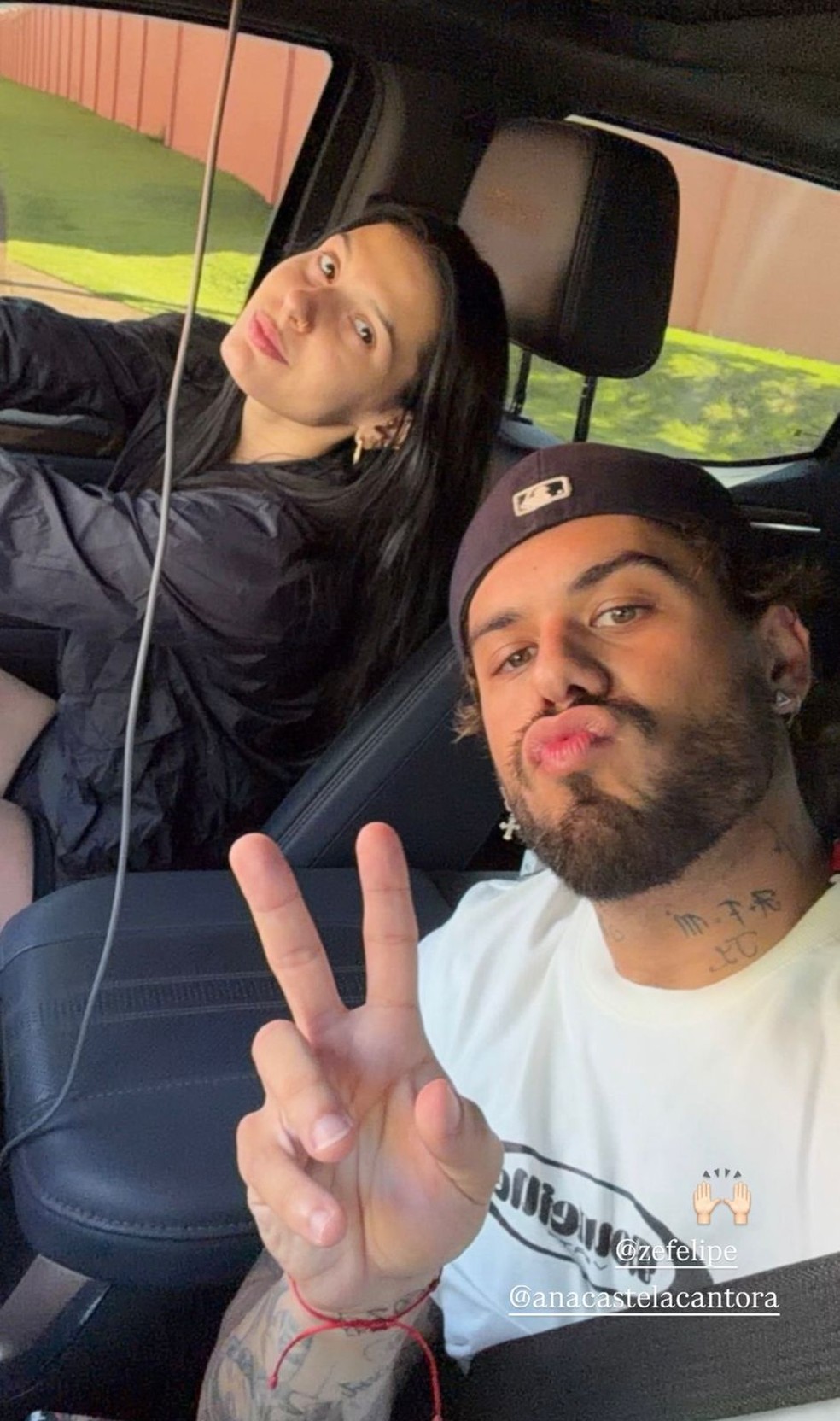 Poliana Rocha posta foto de Z Felipe com Ana Castela  Foto: Instagram