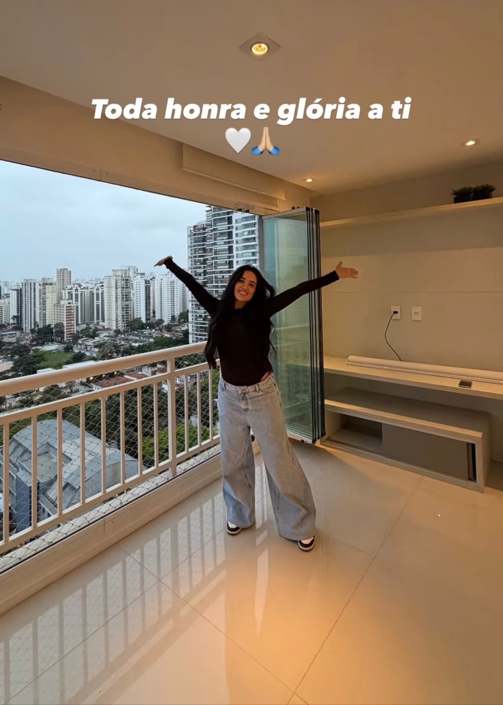 Jordana Morais, do 'BBB 26', mostra novo apartamento em área nobre de São Paulo — Foto: Reprodução/Instagram
