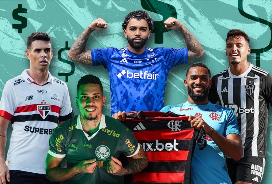 Gabigol, Paulinho Oscar...Veja as principais movimentações da janela de transferências do futebol brasileiro
