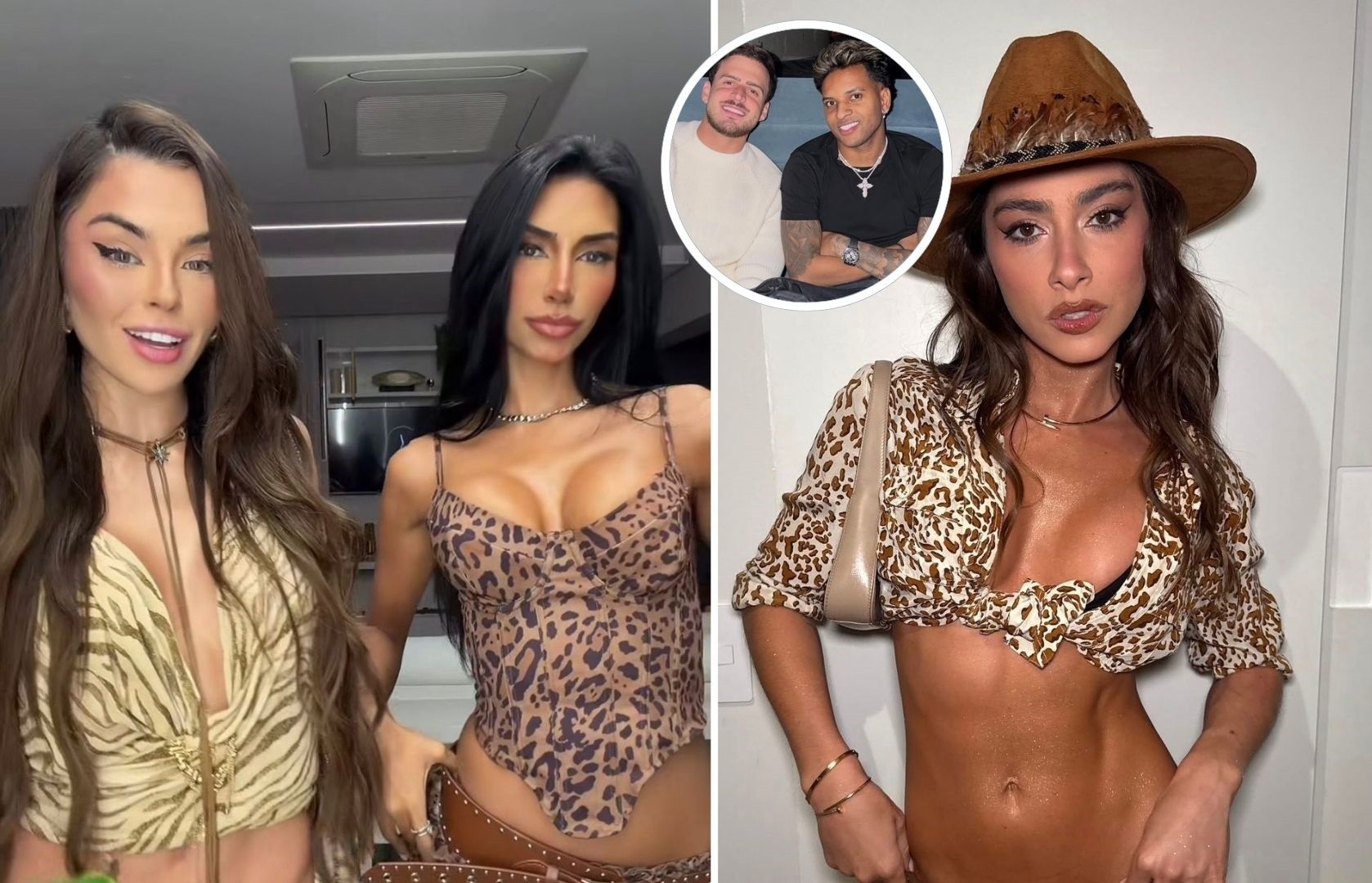 Festa secreta do jogador Rodrygo Goes e Jon Vlogs em São Paulo tem modelos a caráter