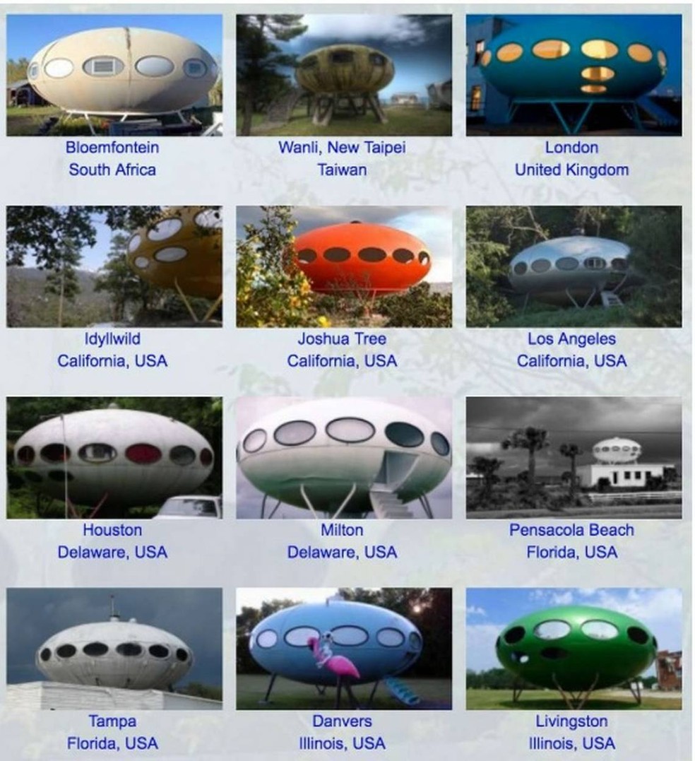 Algumas das 'Casas do Futuro' conhecidas no mundo — Foto: Reprodução/thefuturohouse.com
