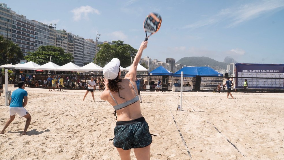 Beach Tennis é uma das atrações do Master Games Brasil, no Rio de Janeiro e em Niterói — Foto: Divulgação