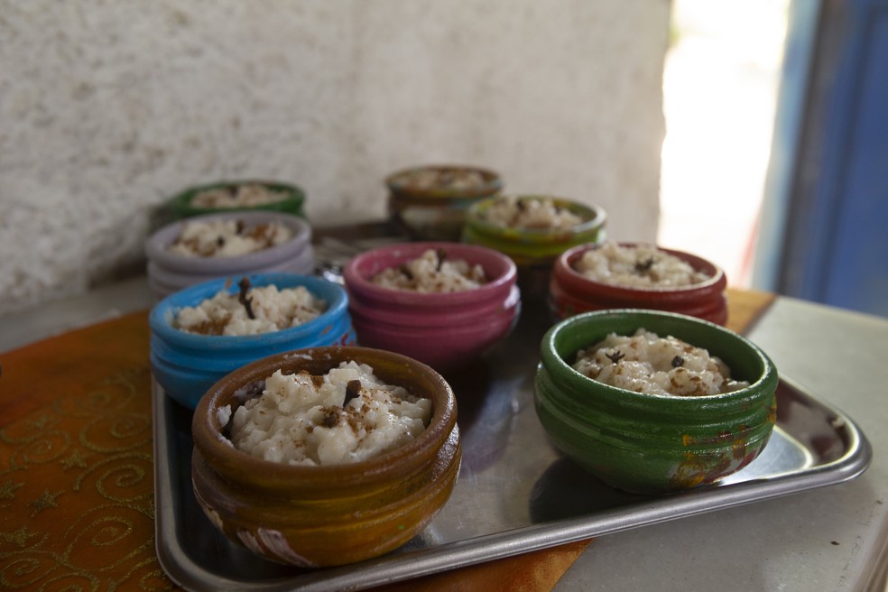 Sobremesa: arroz doce com coco — Foto: Alexandre Cassiano