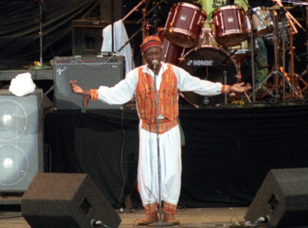 18/01/1991. Música. Festival Rock in Rio II. Apresentação de Jimmy Cliff. — Foto: Custódio Coimbra