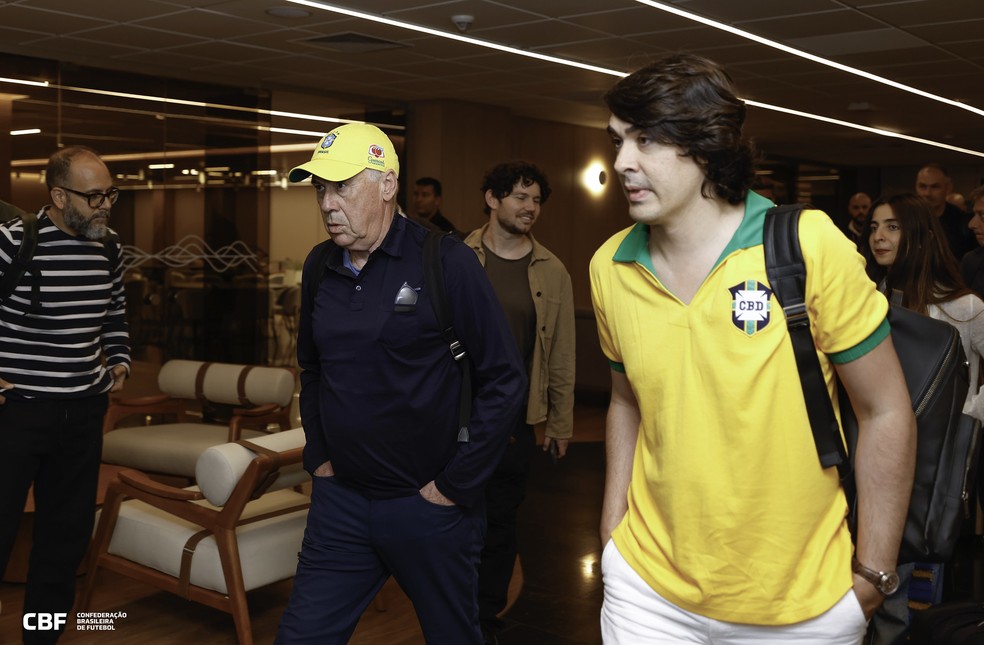 Chegada de Ancelotti no Brasil — Foto: Rafael Ribeiro / CBF