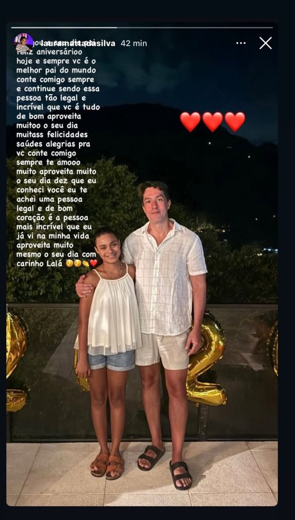 Filhas de Gloria Maria fazem homenagem ao tutor: 'Melhor pai do mundo' — Foto: Reprodução/Instagram