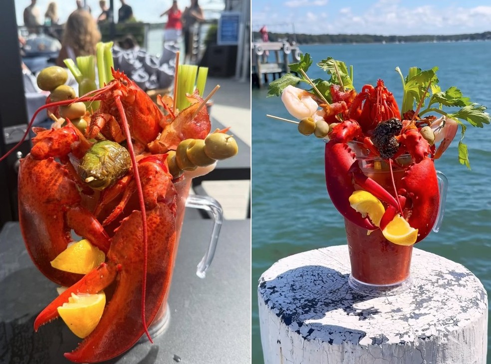 Drink de R$ 655 em restaurante nos EUA faz sucesso por causa de ingrediente inusitado: lagosta inteira — Foto: Reprodução/Instagram