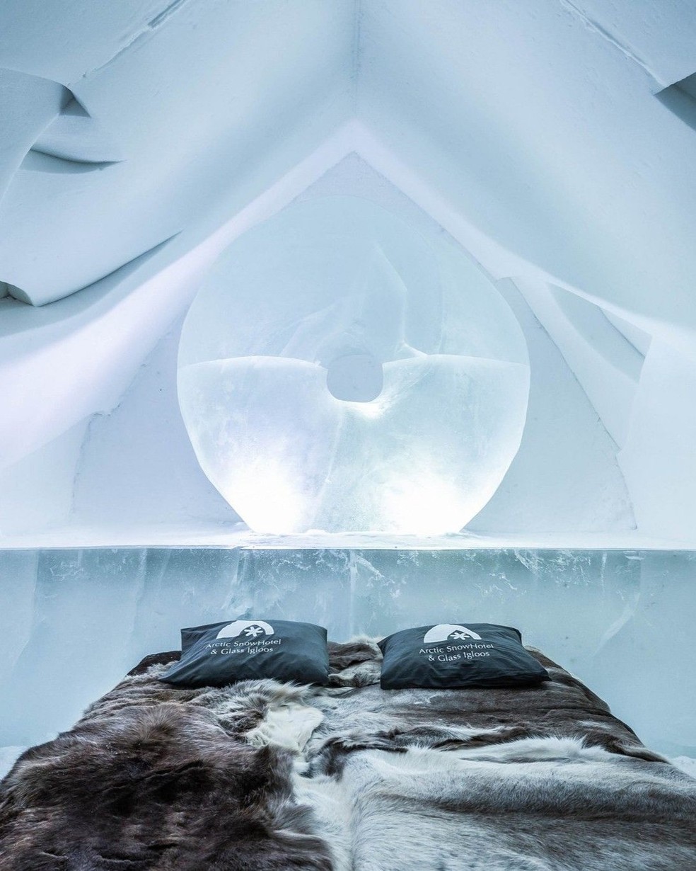 Iglu de vidro na na Finlândia — Foto: Reprodução/Instagram