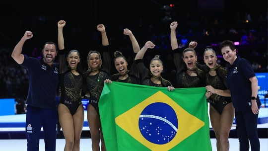 Seleção brasileira de ginástica feminina conquista inédita medalha de prata no Mundial