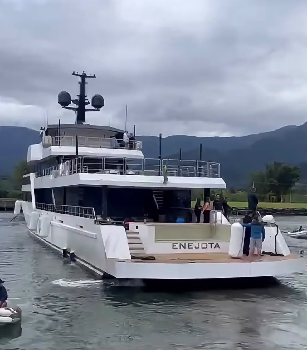 Iate de R$ 120 milh&otilde;es de Neymar chega em Angra dos Reis &mdash; Foto: Reprodu&ccedil;&atilde;o/Instagram