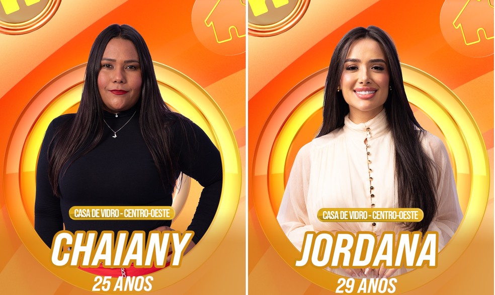 Chaiany ou Jordana disputam vaga na Casa de Vidro Centro-Oeste do "BBB 26" — Foto: Rede Globo/divulgação