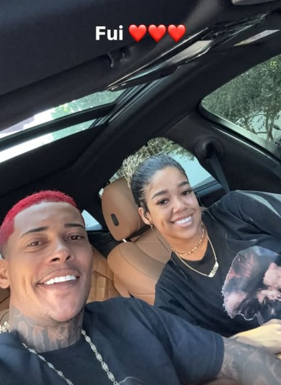 Poze do Rodo e Vivi em post publicado nas redes sociais: fui &mdash; Foto: Reprodu&ccedil;&atilde;o/Redes Sociais