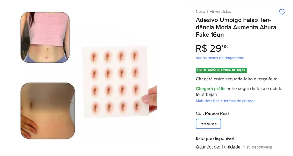 Cartela com 16 adesivos é comercializada por até R$30 — Foto: Reprodução