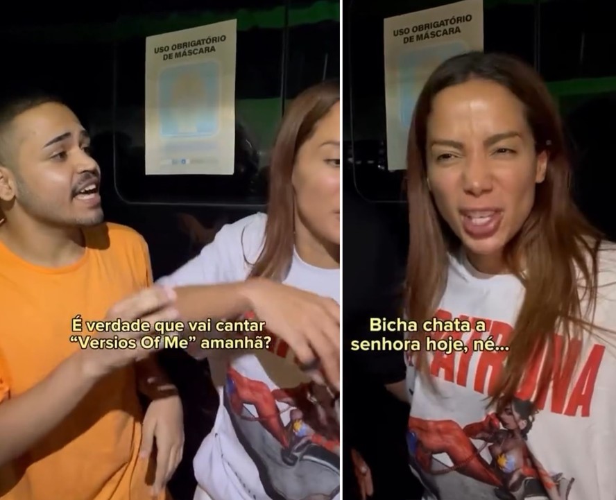 Anitta perde a paciência com fã: 'Bicha insuportável'