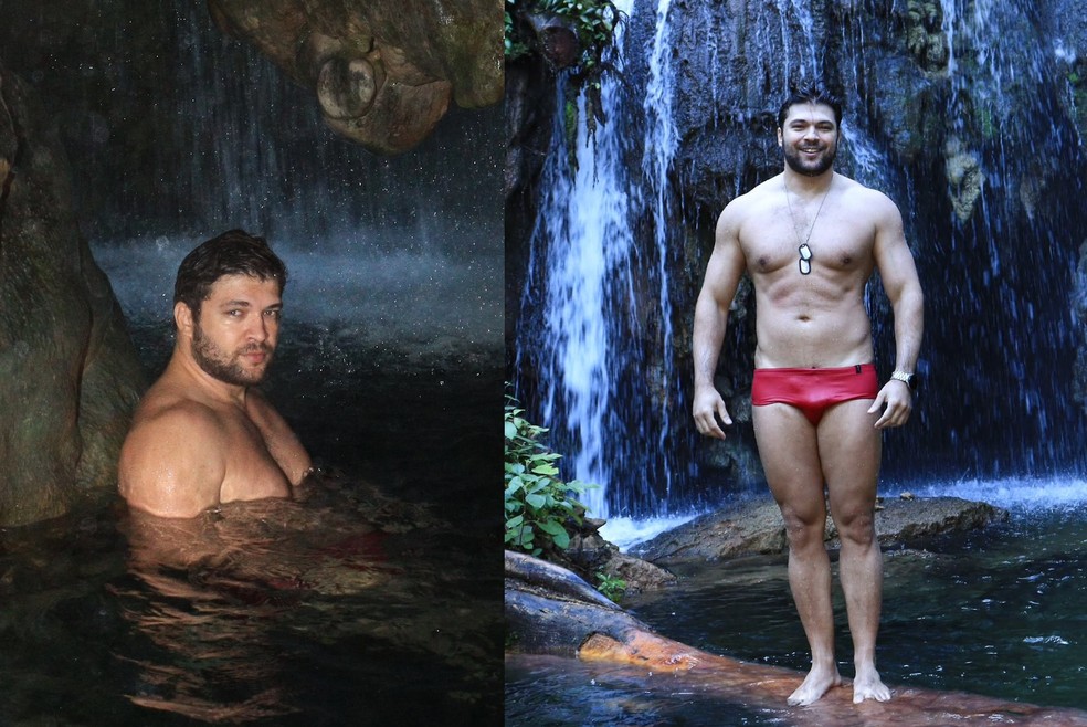 Brenno Meneghel posta de cachoeira no Mato Grosso do Sul — Foto: rep/  instagram