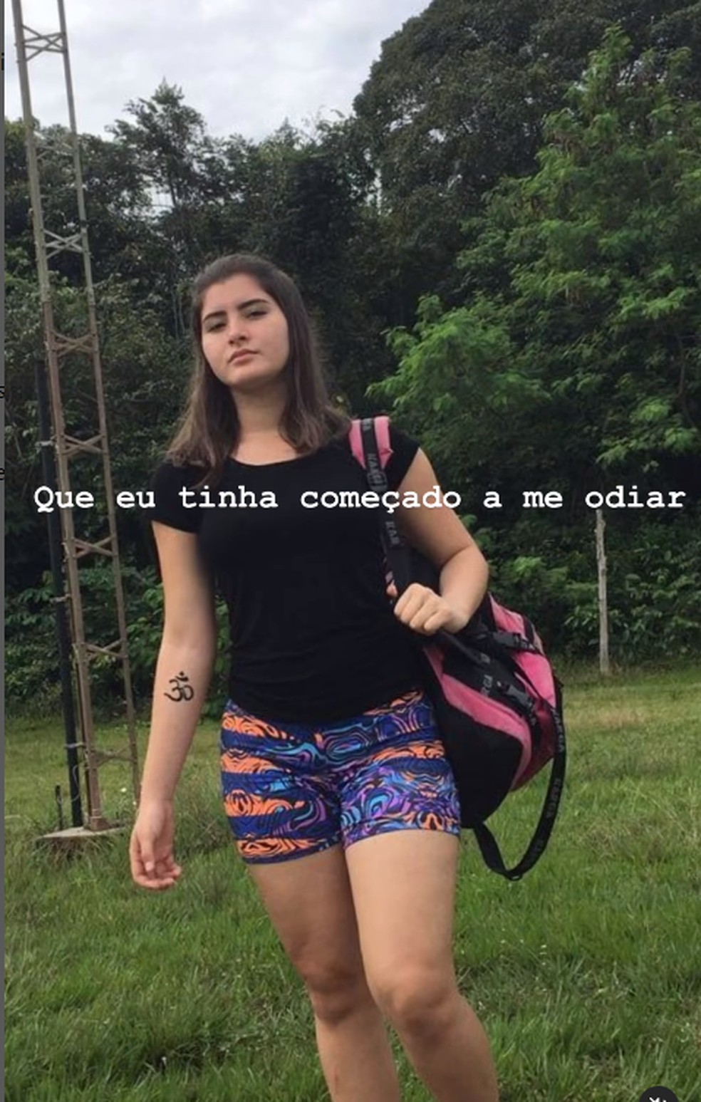 Agatha Sá, namorada de Filipe Ret, antes de começar a fazer exercícios físicos — Foto: Reprodução/Instagram