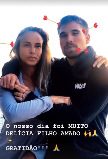 Ana Claudia Soares ao lado do filho — Foto: Arquivo/Globo e Instagram