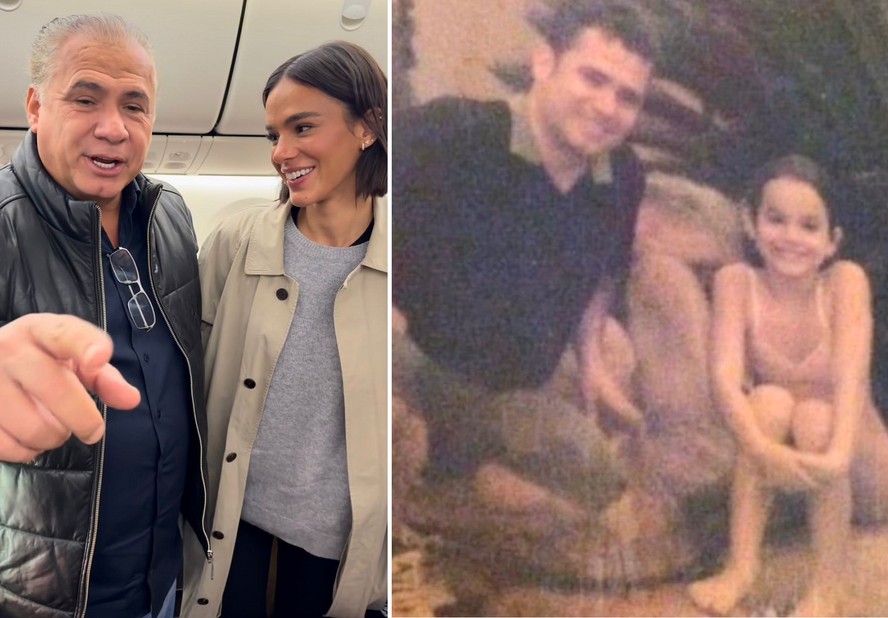Bruna Marquezine com o fã em voo para os EUA e na casa dele, aos 7 anos