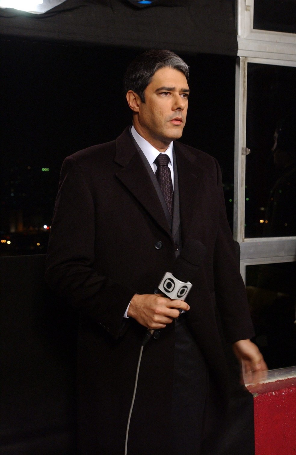 William Bonner na cobertura do acidente com o voo TAM, 2007 — Foto: Zé Paulo Cardeal/Globo