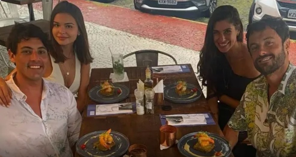 Bruno de Luca e a companheira, Sthefany Vidal, e Kayky Brito e Tamara Dalcanale, em foto de 2020 — Foto: Reprodução/Instagram