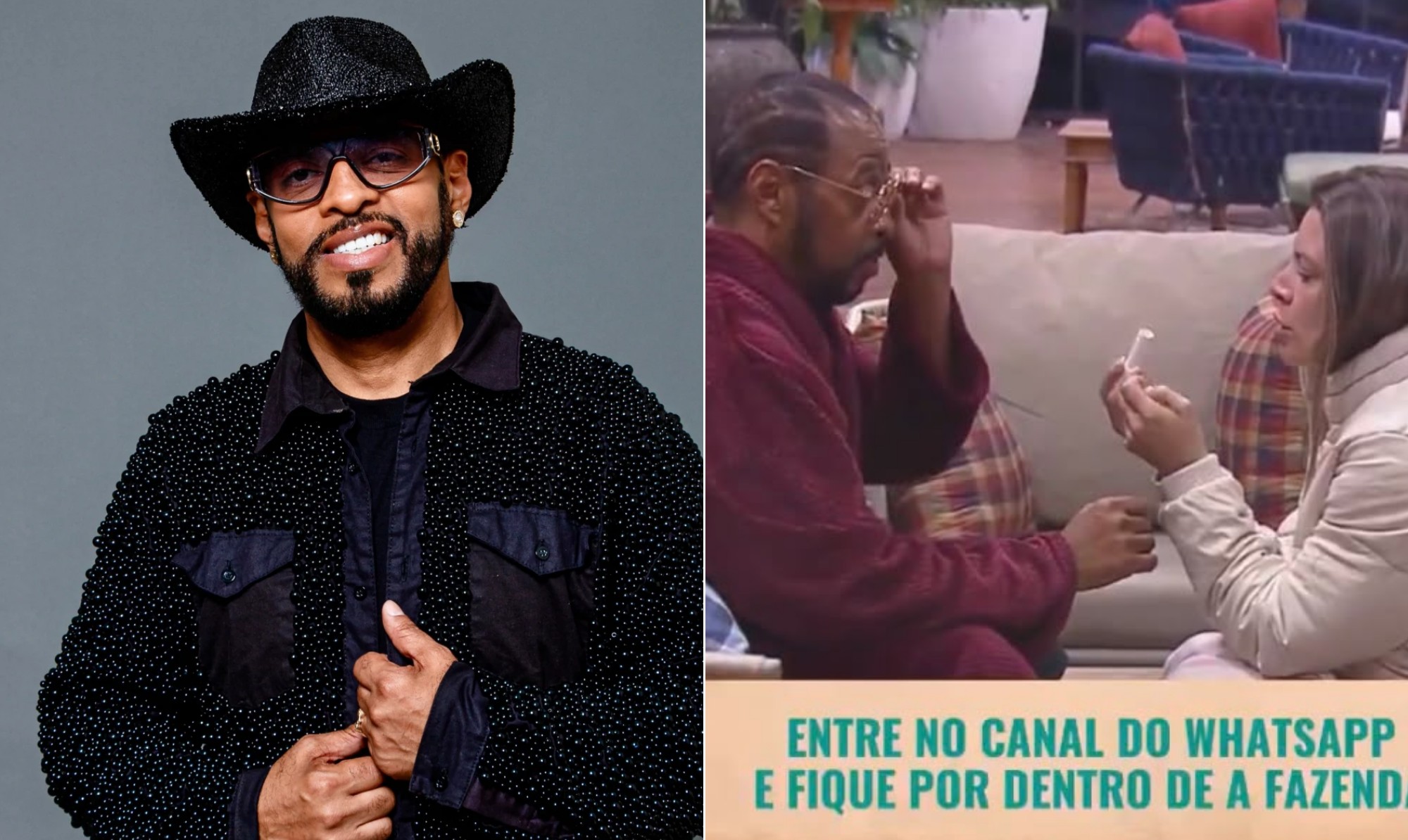 Em 'A fazenda', Thaíde pede para Renata Del Bianco parar com flertes: ‘Minha esposa não gosta’ - Foto