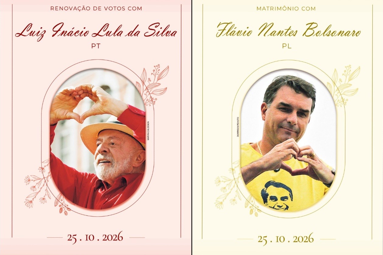 Renovação de votos ou novo matrimônio? 'Convidados' da festa da democracia definem entre Lula e Flávio Bolsonaro hoje - Foto