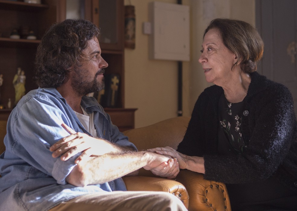 Fernanda Montenegro contracenou com Felipe Camargo em 'O Juízo' — Foto: Divulgação