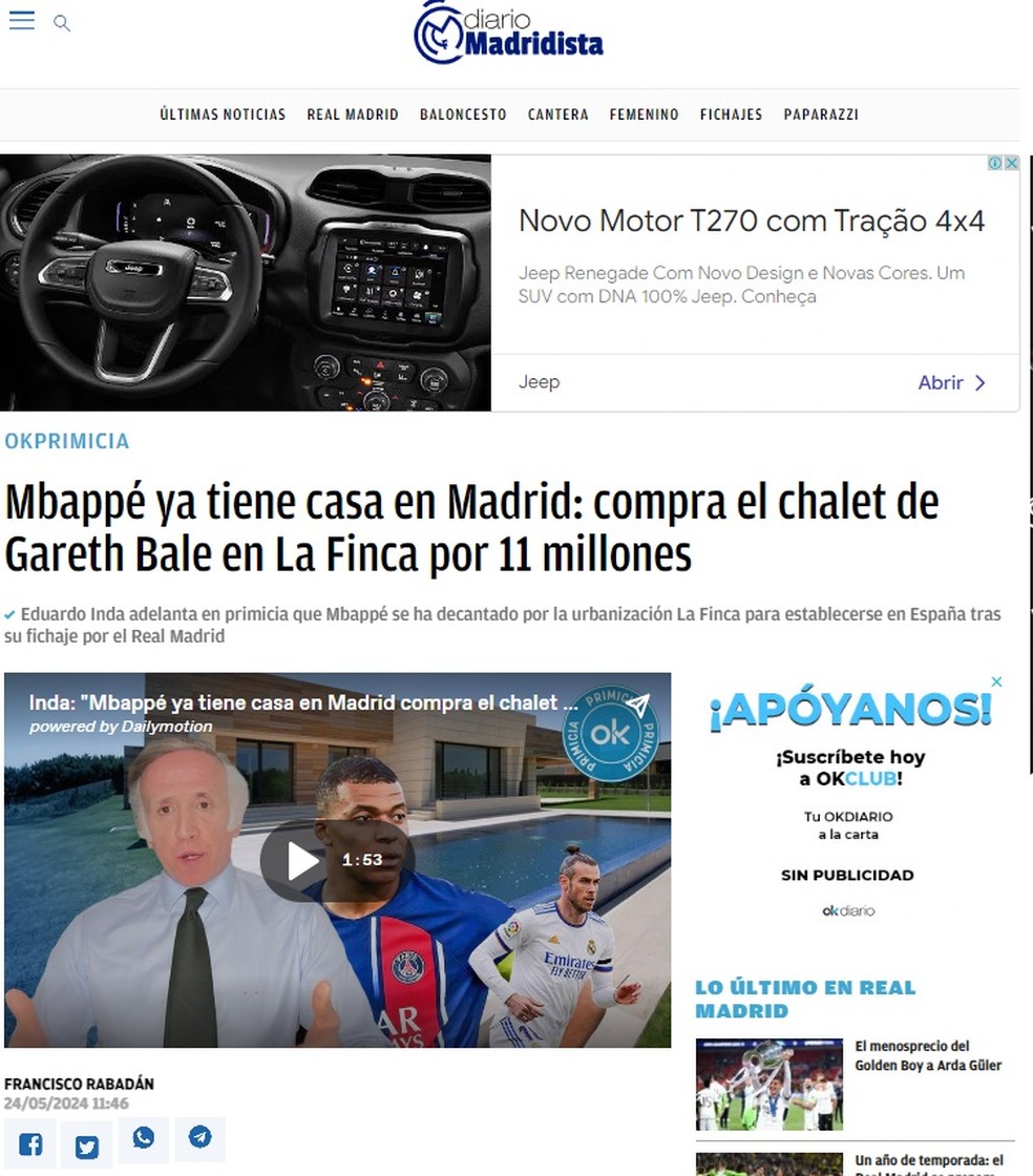 Mbapp&eacute; compra mans&atilde;o de R$ 60 milh&otilde;es que j&aacute; pertenceu a Kak&aacute; &mdash; Foto: Reprodu&ccedil;&atilde;o