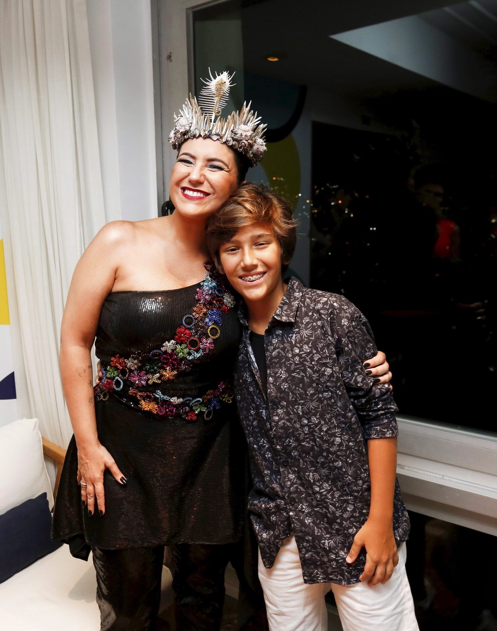 Maria Rita com o filho Antonio em 2018 — Foto: Marcos Ramos / Agencia O Globo