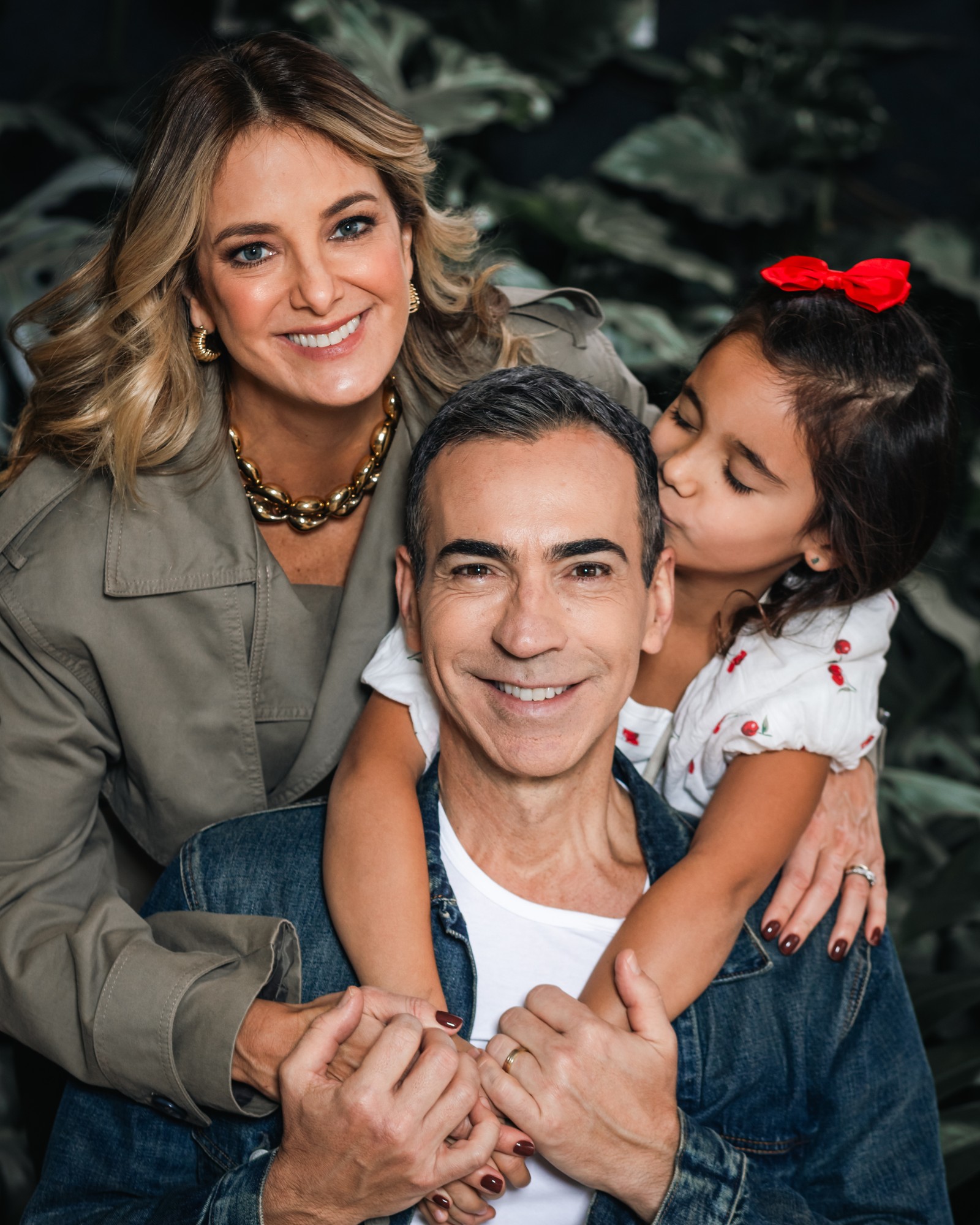 César Tralli com sua filha Manuella — Foto: Jordan Vilas