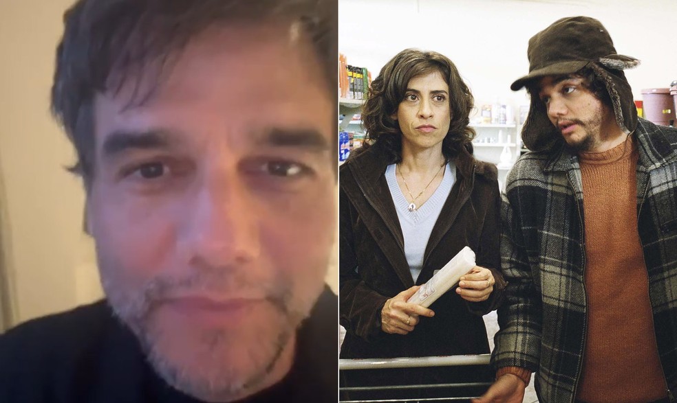 Wagner Moura celebra volta de 'Saneamento básico' para os cinemas quase 19 anos depois — Foto: Reprodução/Instagram e Divulgação