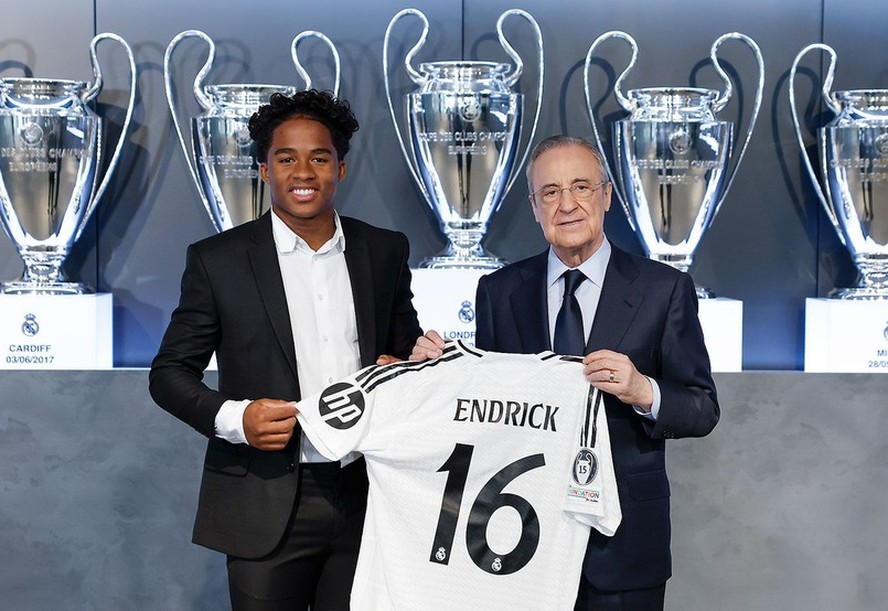 Contratação de Endrick pelo Real Madrid foi uma das que movimentaram o futebol em 2024