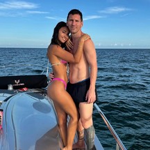 Messi com a mulher, Antonela — Foto: Reprodução/Instagram